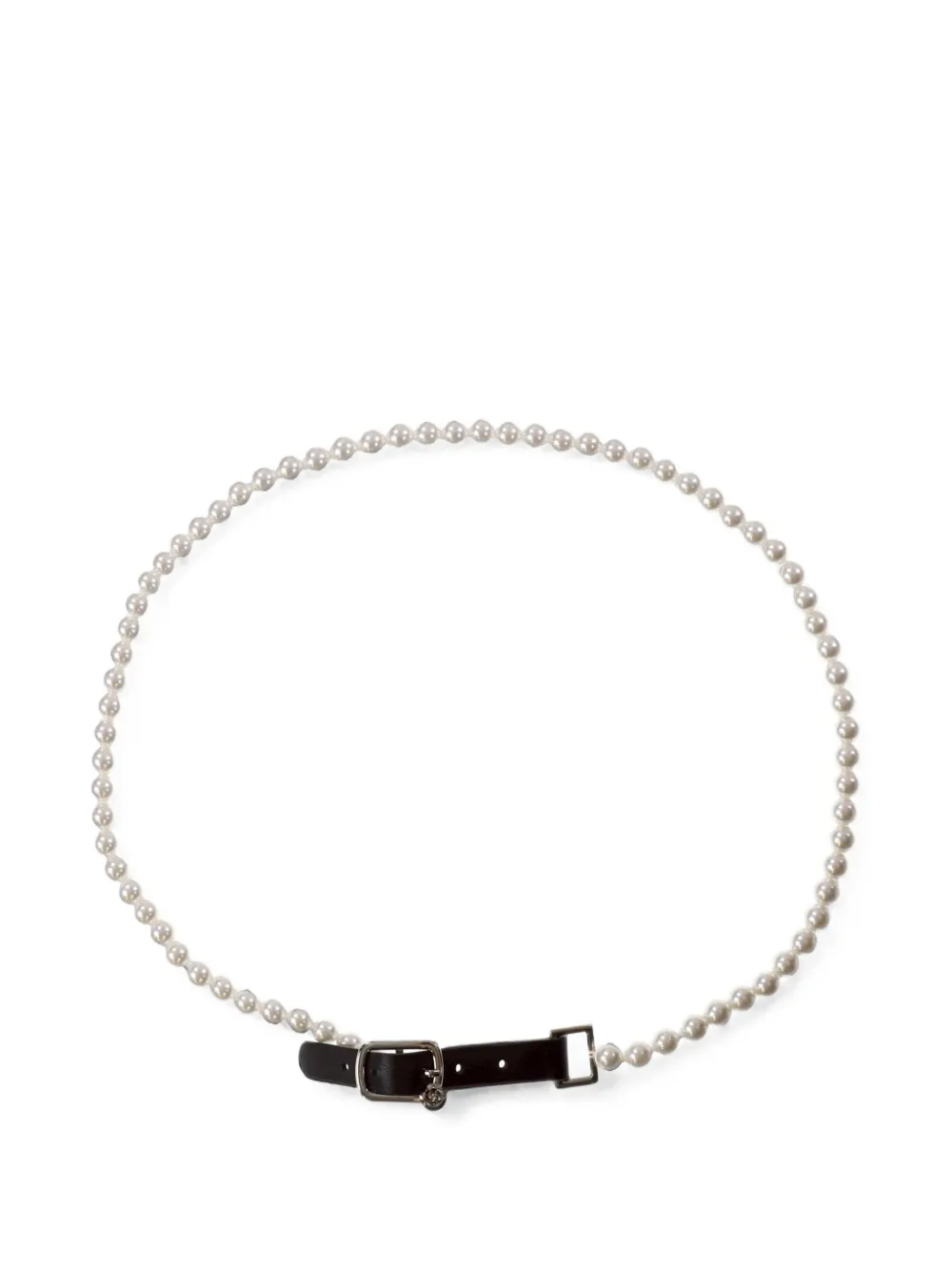 YELLOWSWALLOW pearl-embellished belt - Bianco