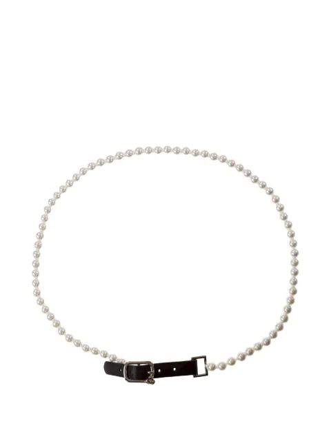 YELLOWSWALLOW pearl-embellished belt