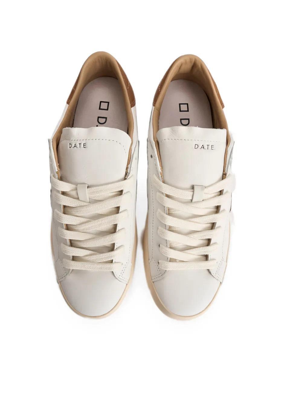 D.A.T.E. Hill suede-panelled leather sneakers - Blanc