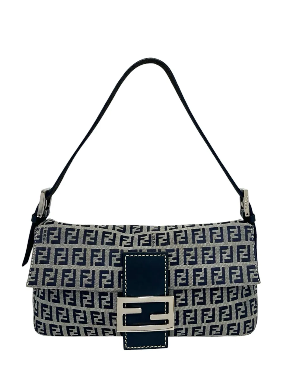 Fendi Pre-Owned 2000-2010 Zucchino Canvas Baguette shoulder bag - Grigio
