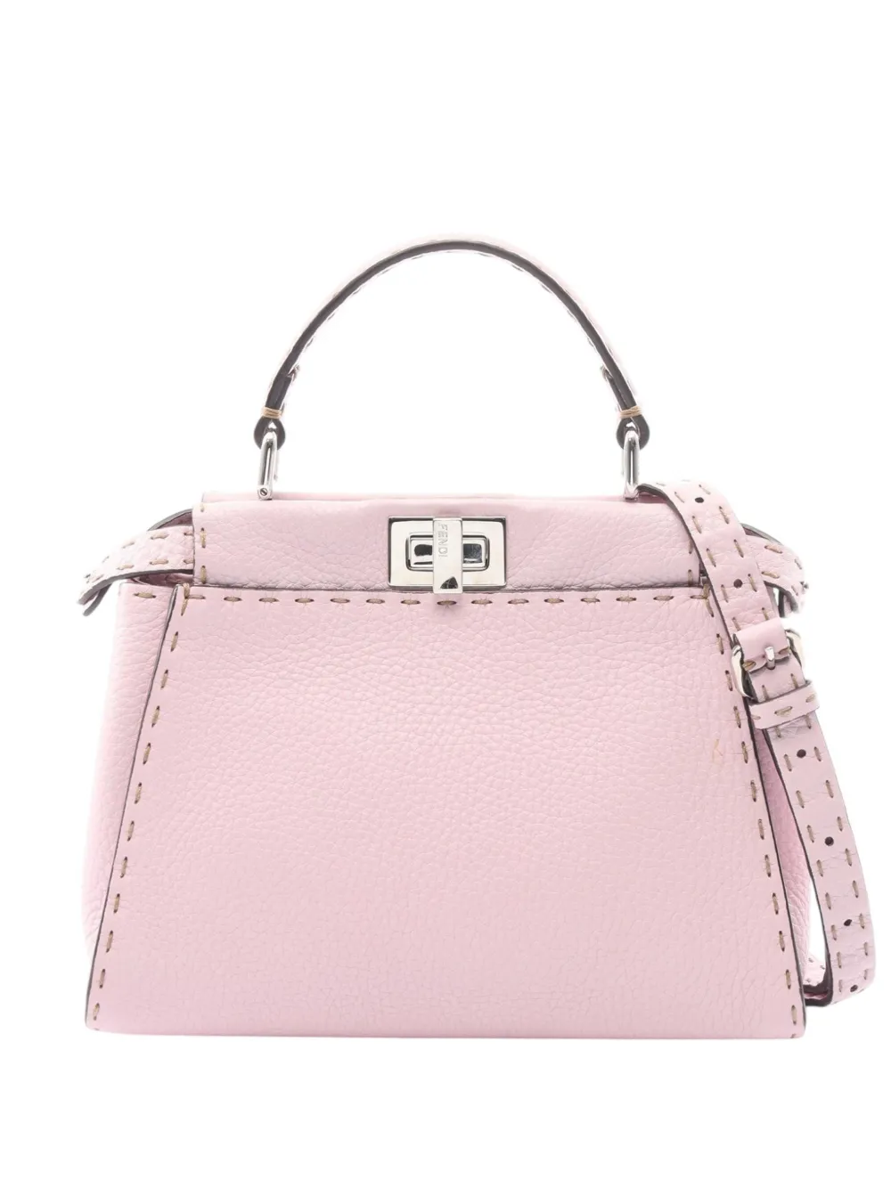 Fendi Pre-Owned 2000-2010 Mini Leather Selleria Peekaboo Iconic satchel - Rosa