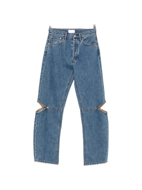 Still Here cut-out straight-leg jeans