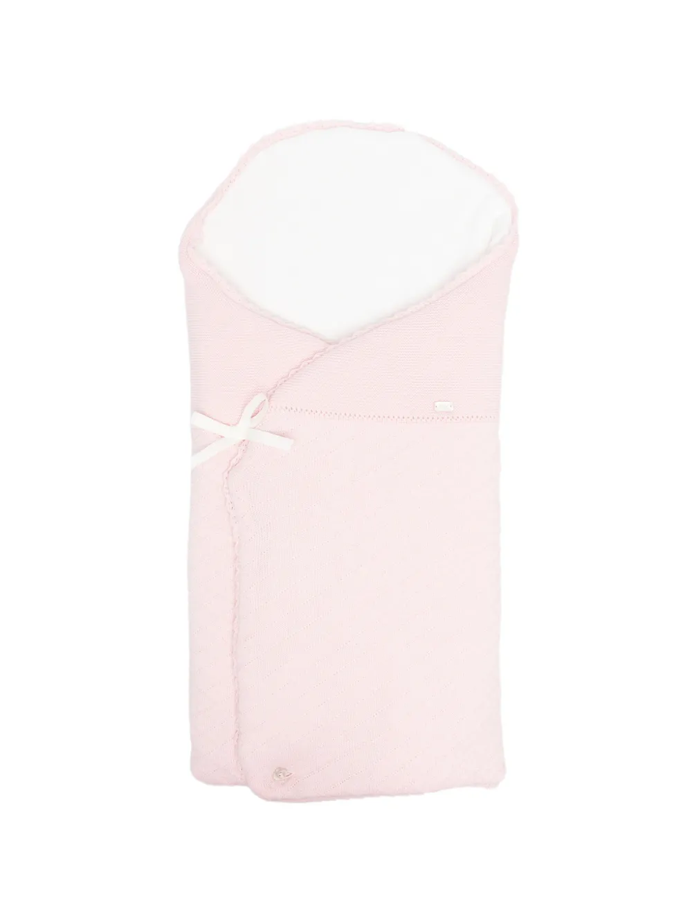 Paz Rodriguez bow-detail knitted sleep bag - Rosa