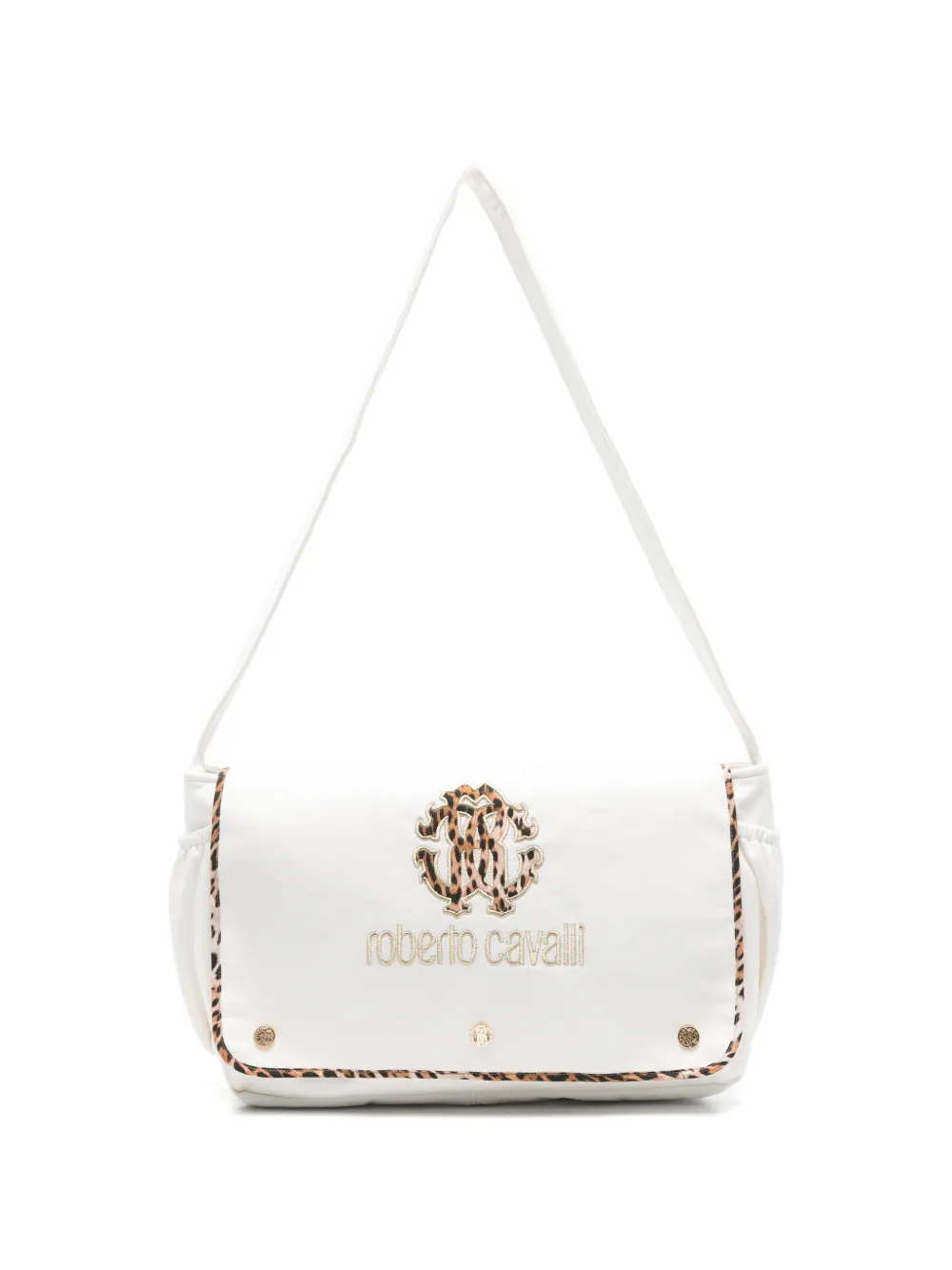 Roberto Cavalli Junior RC Monogram leopard-print changing bag - Weiß