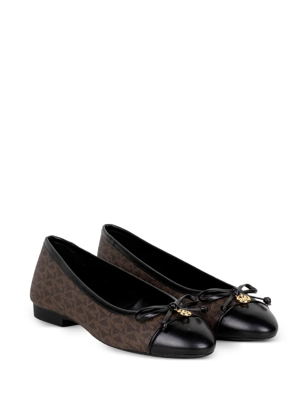 Michael Kors logo-monogram bow-detail ballet flats Bruin