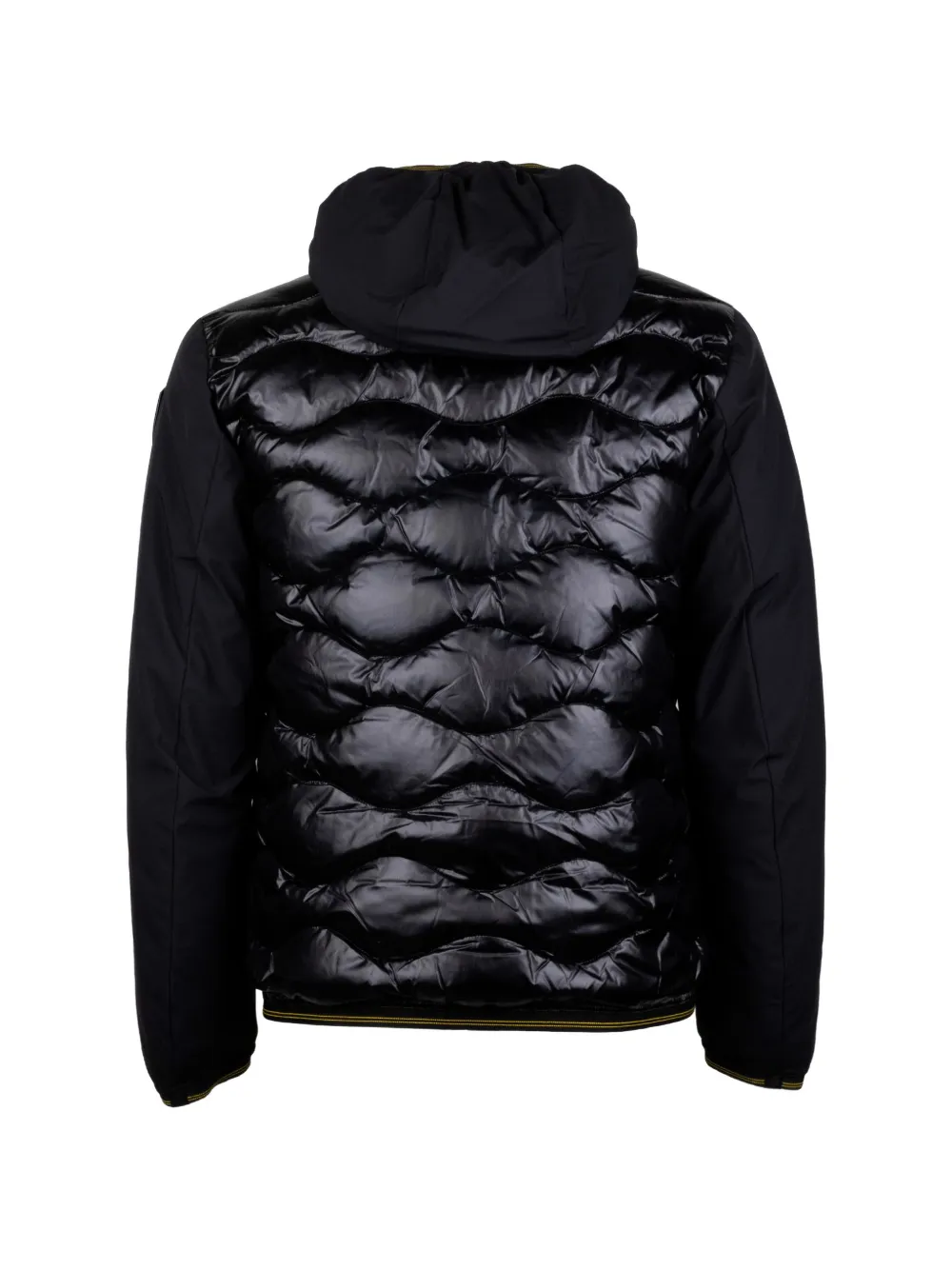 Blauer Gevoerd jack met capuchon Zwart