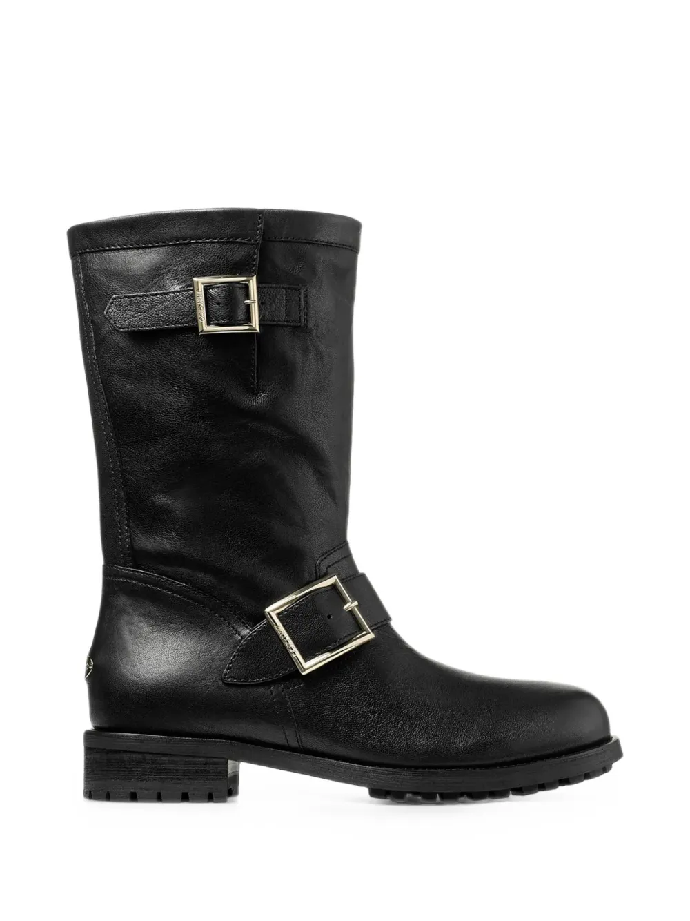 Jimmy Choo Biker Mid leren enkellaarzen Zwart