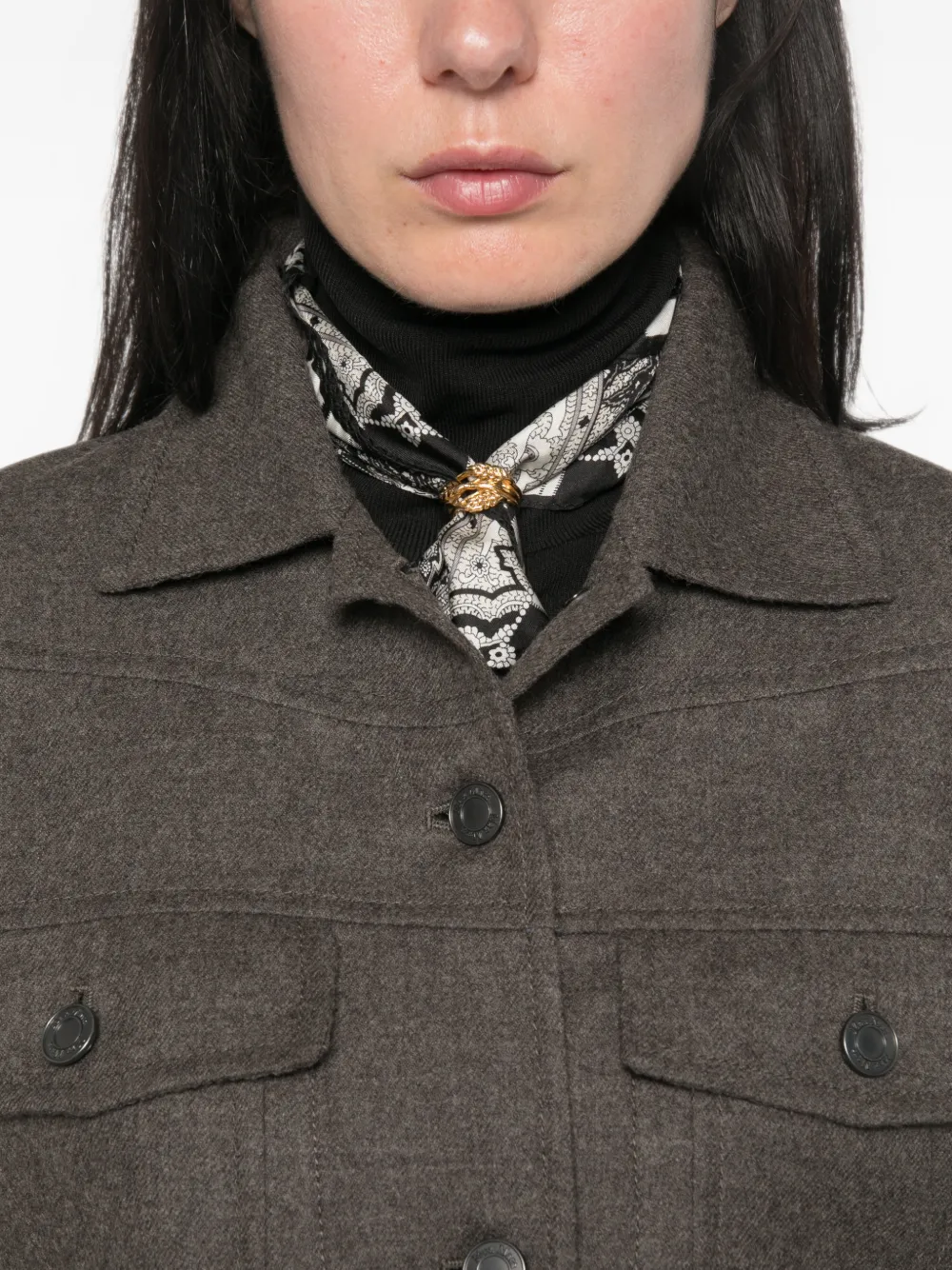Max Mara Rapace jack met scheerwol Grijs