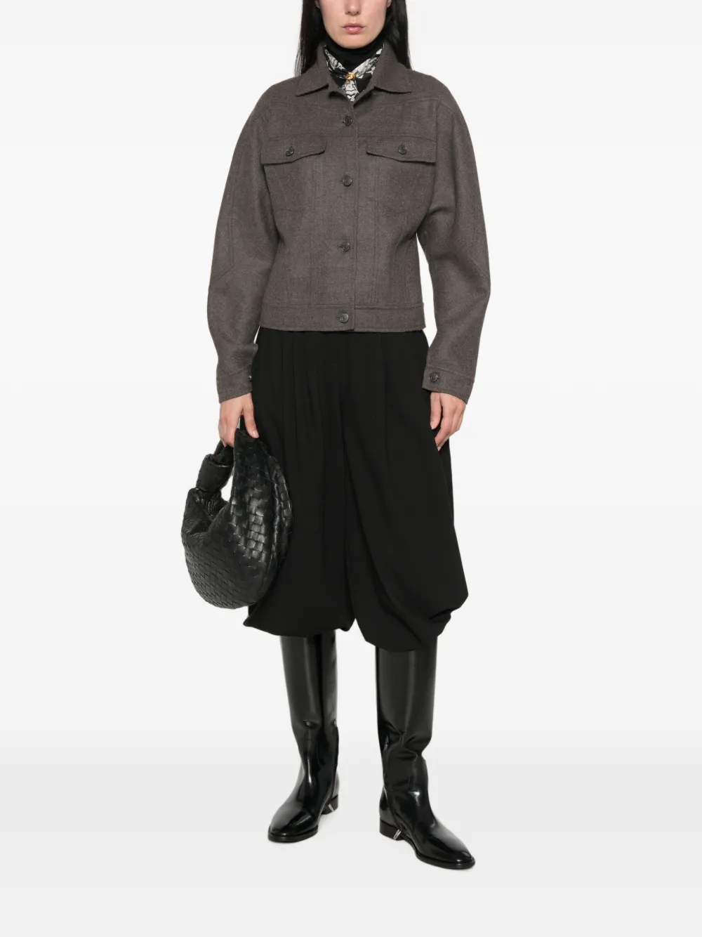 Max Mara Rapace jack met scheerwol Grijs