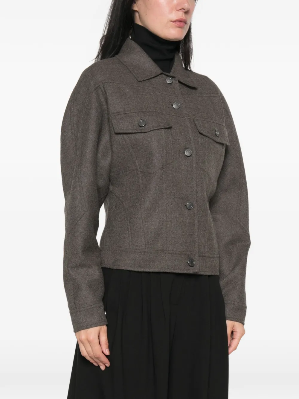 Max Mara Rapace jack met scheerwol Grijs