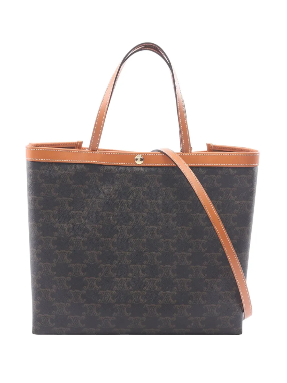 Celine Pre-Owned 2010-2026 Triomphe Vertical Square Cabas Tote satchel - Schwarz