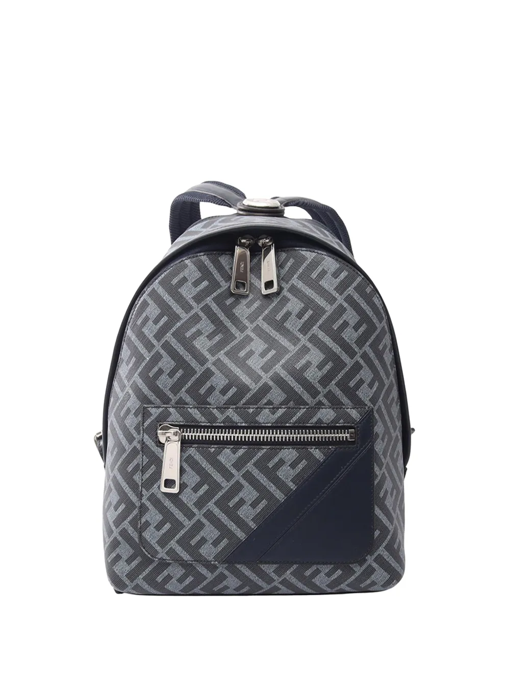 Fendi Pre-Owned Zaino Chiodo Diagonal piccolo con motivo Zucca 2020-2026 - Blu