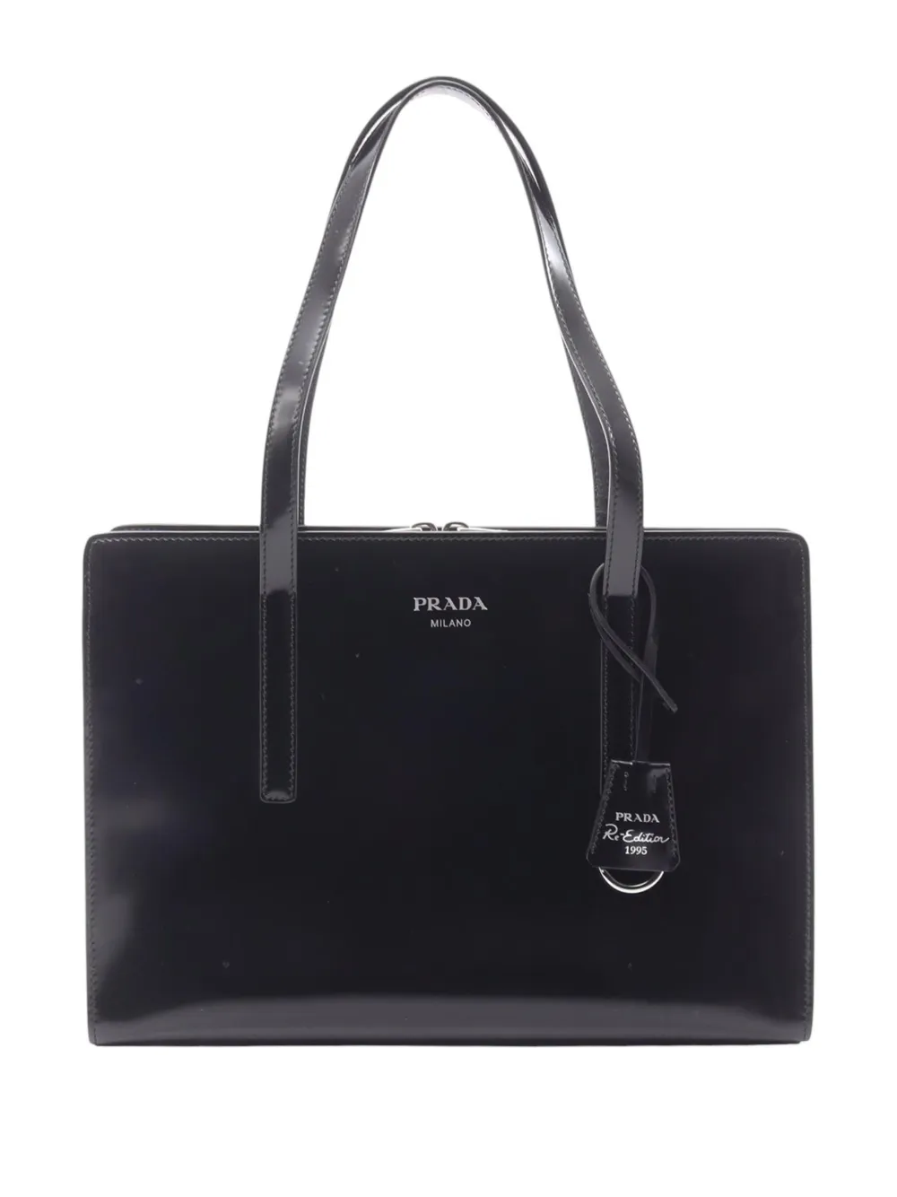 Prada Pre-Owned 2000-2013 Medium Spazzolato Re Edition 1995 tote bag - Nero