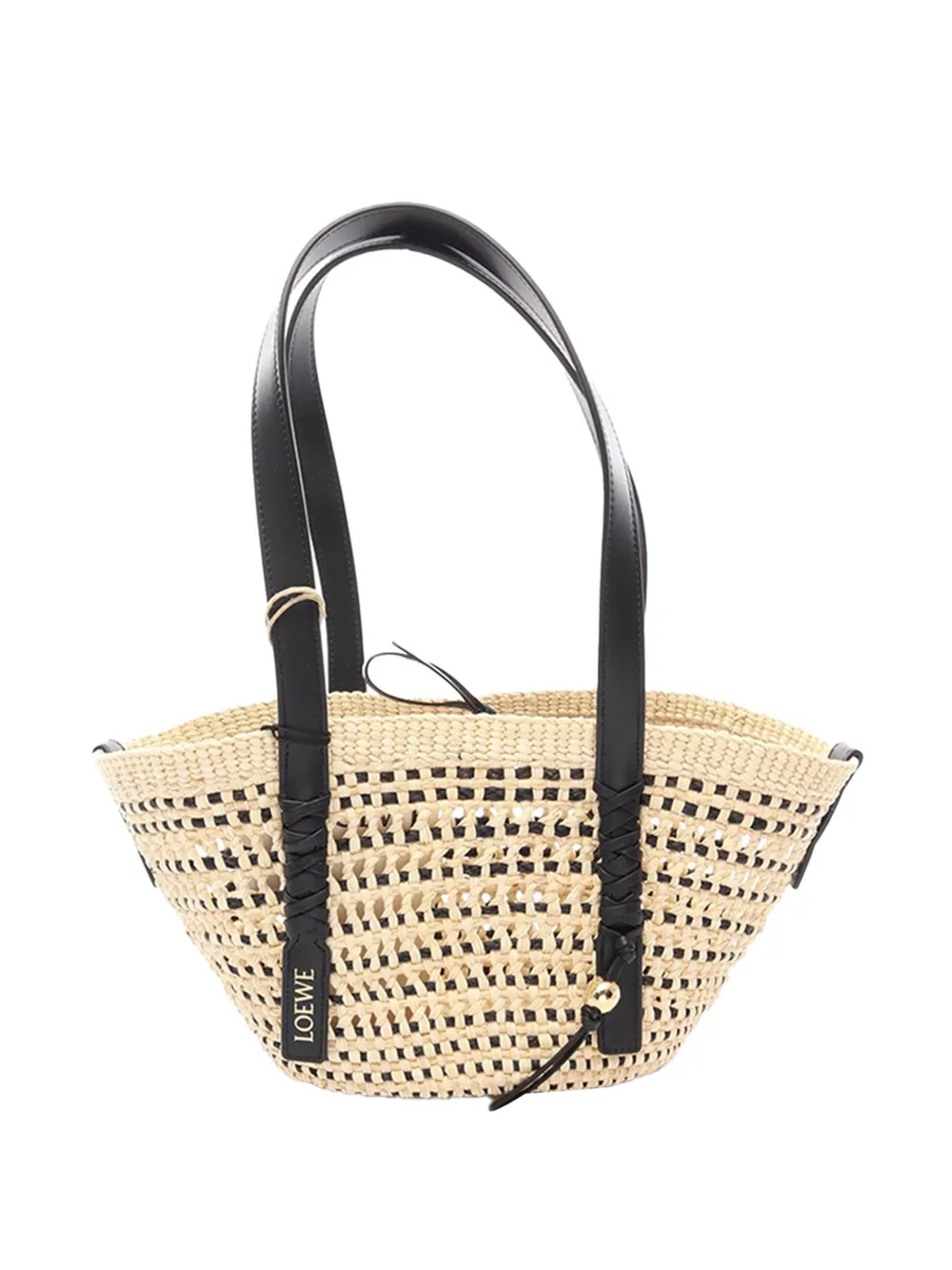 Loewe Pre-Owned 2010-2026 Paulas Ibiza Small Raffia Braided Basket Bag tote bag - Nude