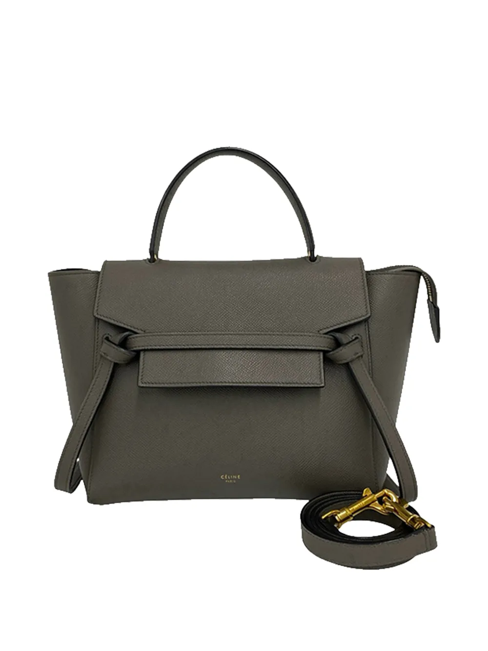 Celine Pre-Owned 2017 Nano Grained Calfskin Belt Bag satchel - Grigio