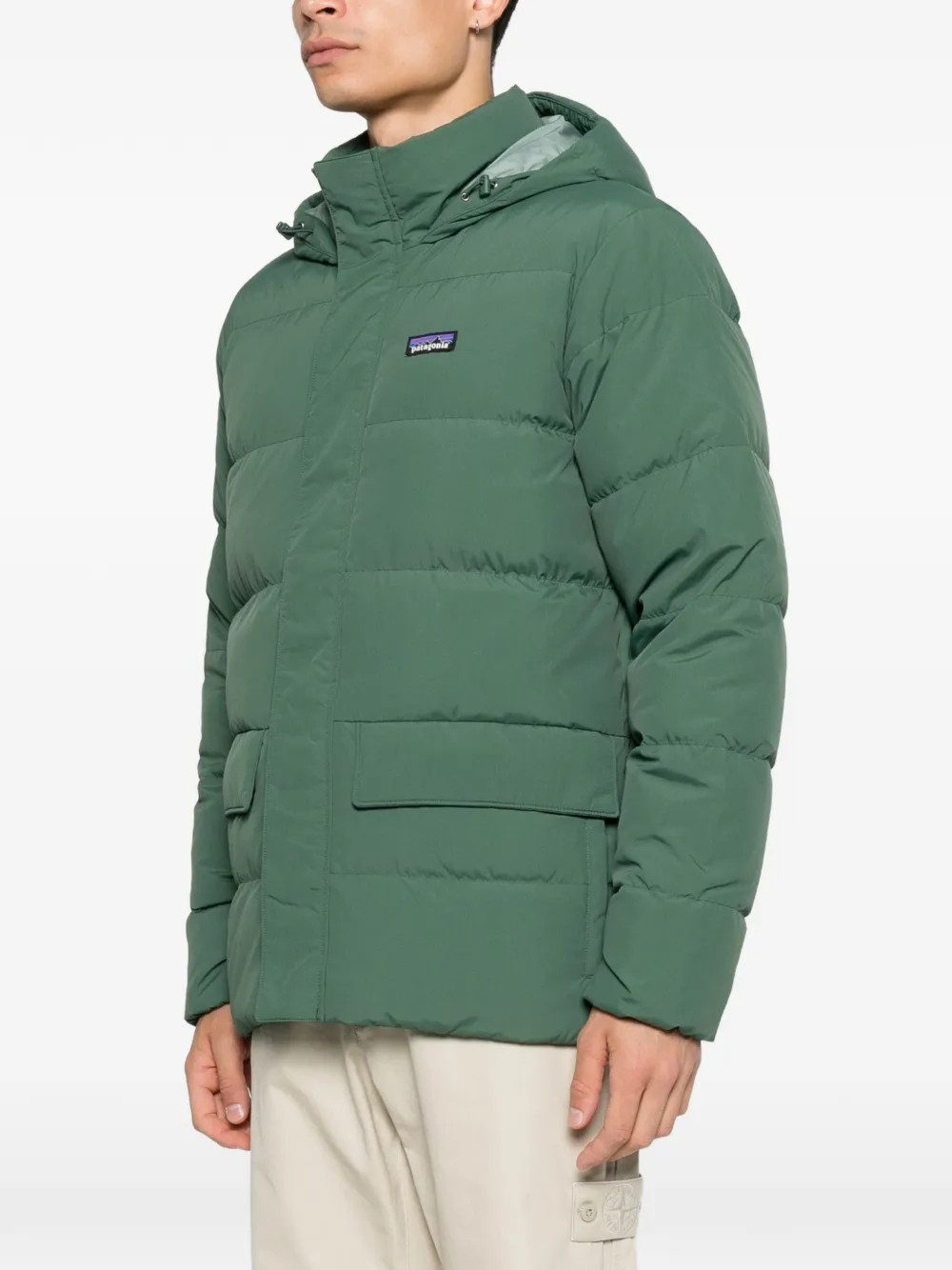 Patagonia Gewatteerd jack met capuchon Groen