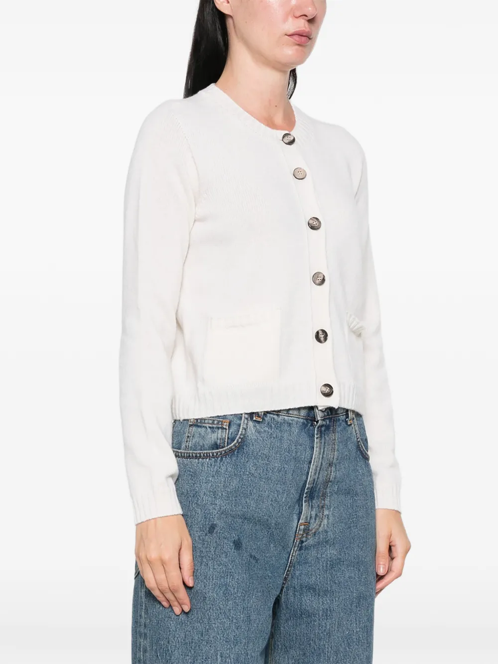 AROVESCIO Vest met opgestikte zak met knopen Beige