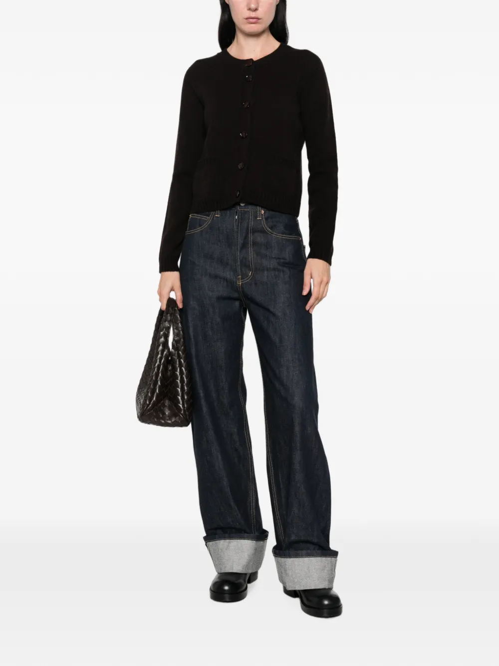 AROVESCIO Button-up vest Bruin