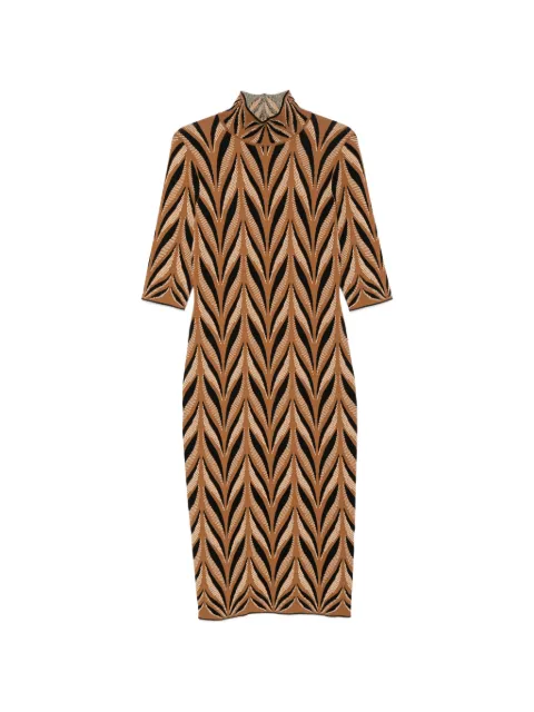 Circus Hotel jacquard-knit midi dress