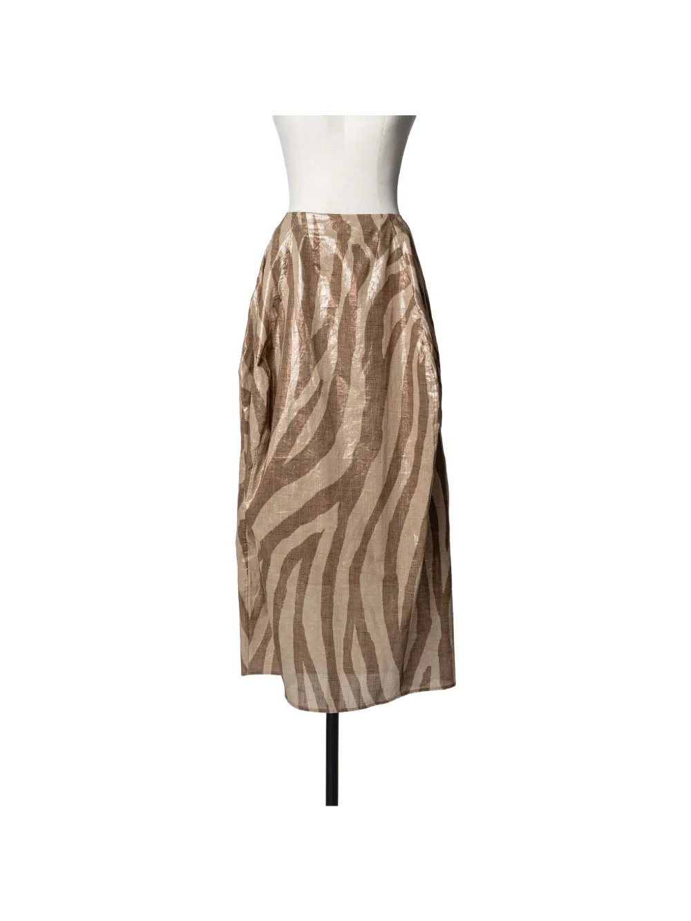 Muller Of Yoshiokubo Metallic Dune skirt - Marrone