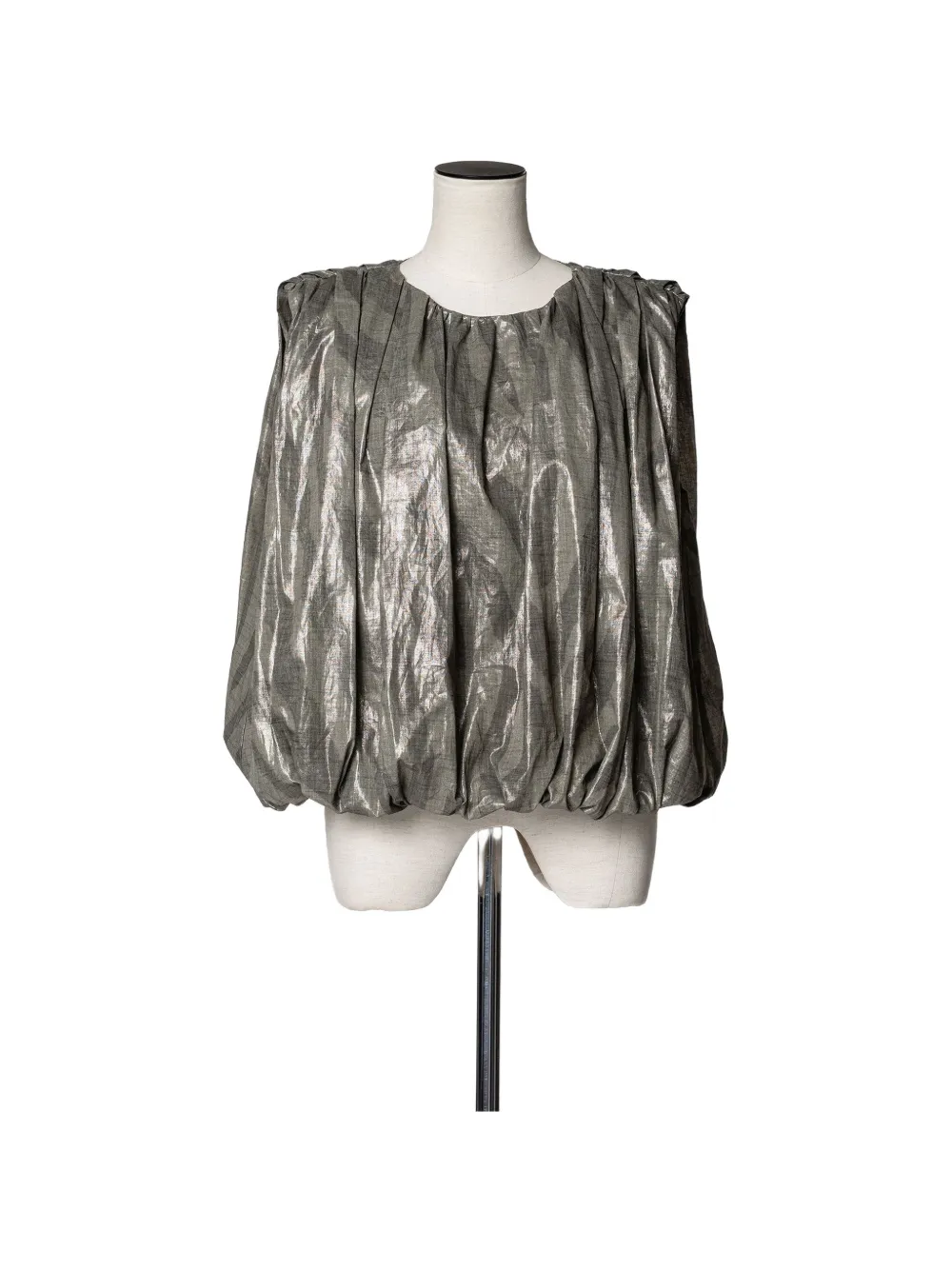Muller Of Yoshiokubo metallic-effect balloon top - Verde