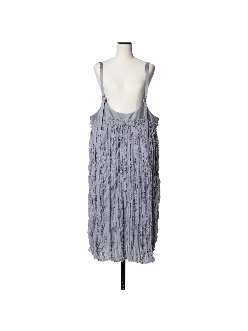 Muller Of Yoshiokubo crinkled-effect ripple midi skirt - Grigio