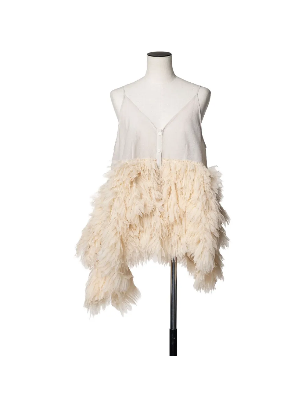 Muller Of Yoshiokubo Canopy Tulle V-neck top - Toni neutri