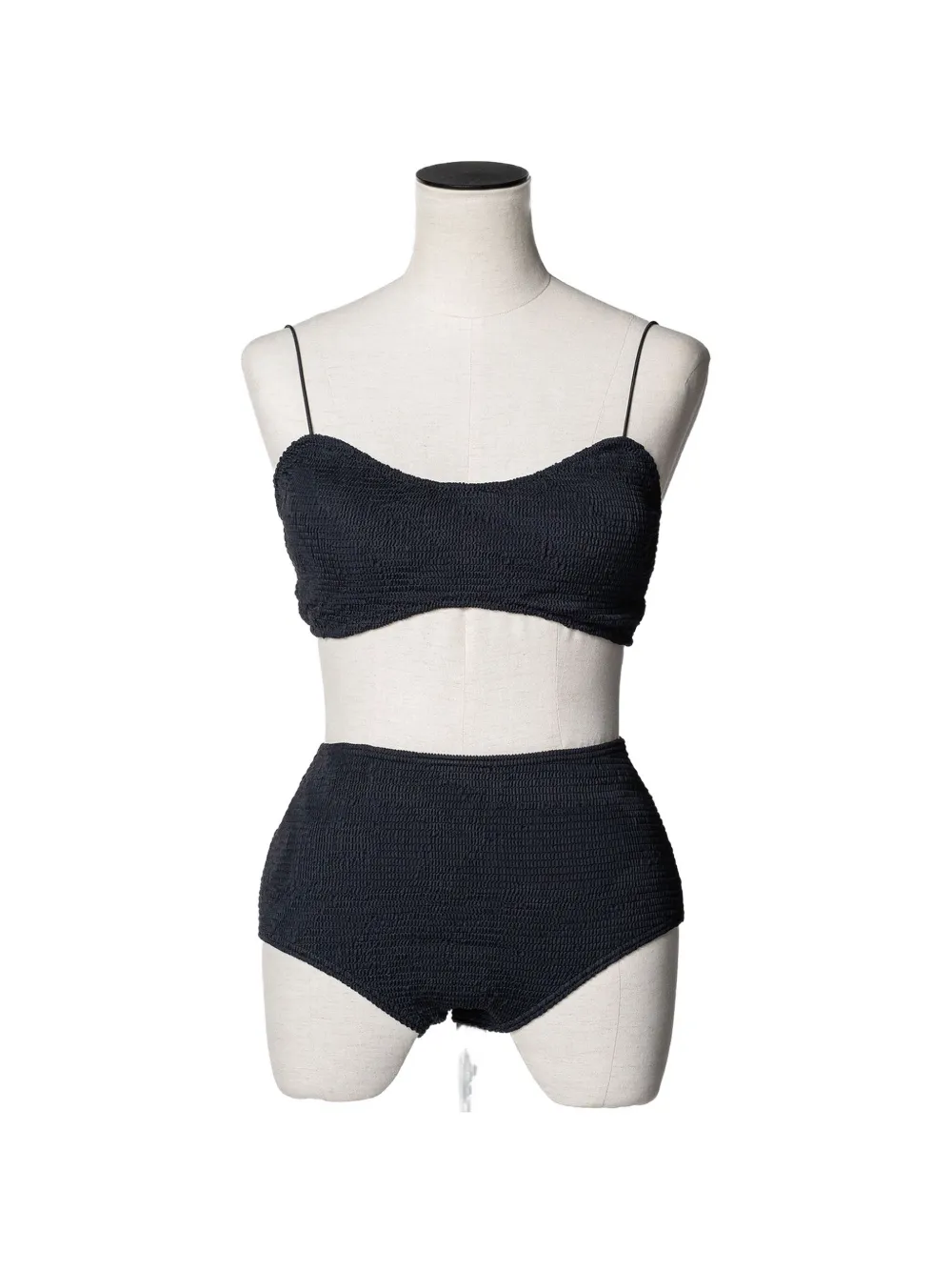 Muller Of Yoshiokubo Bumpy shirred bikini - Nero