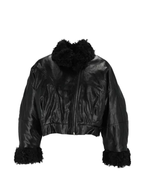 Eleh shearling-trim oversized jacket