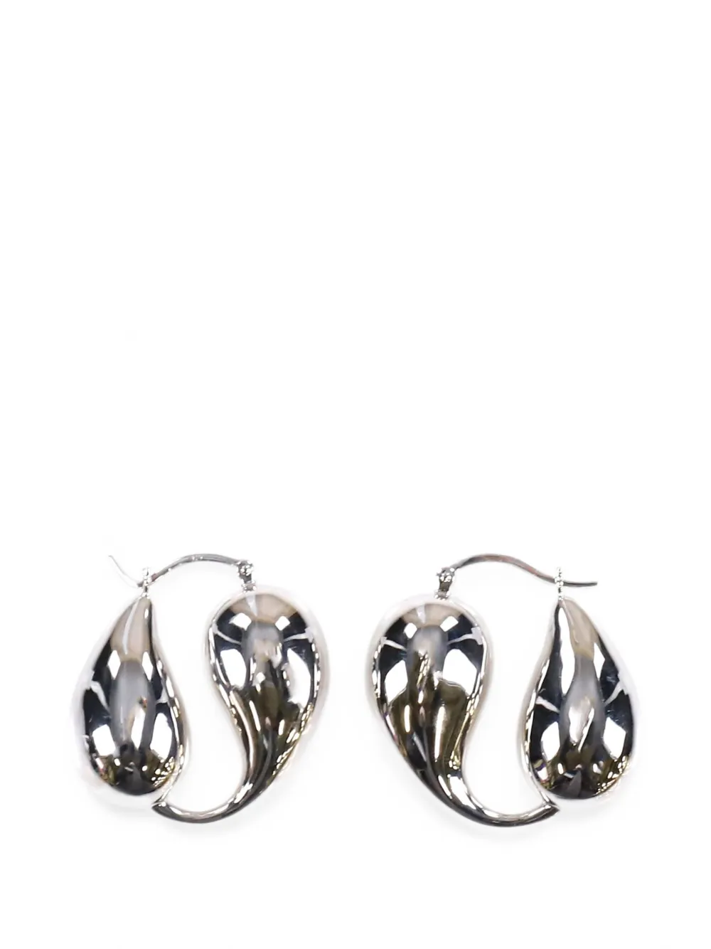 LE MANDORLE Quote hoop earrings - Argento