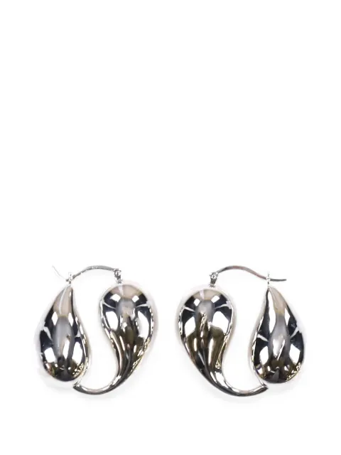 LE MANDORLE Quote hoop earrings