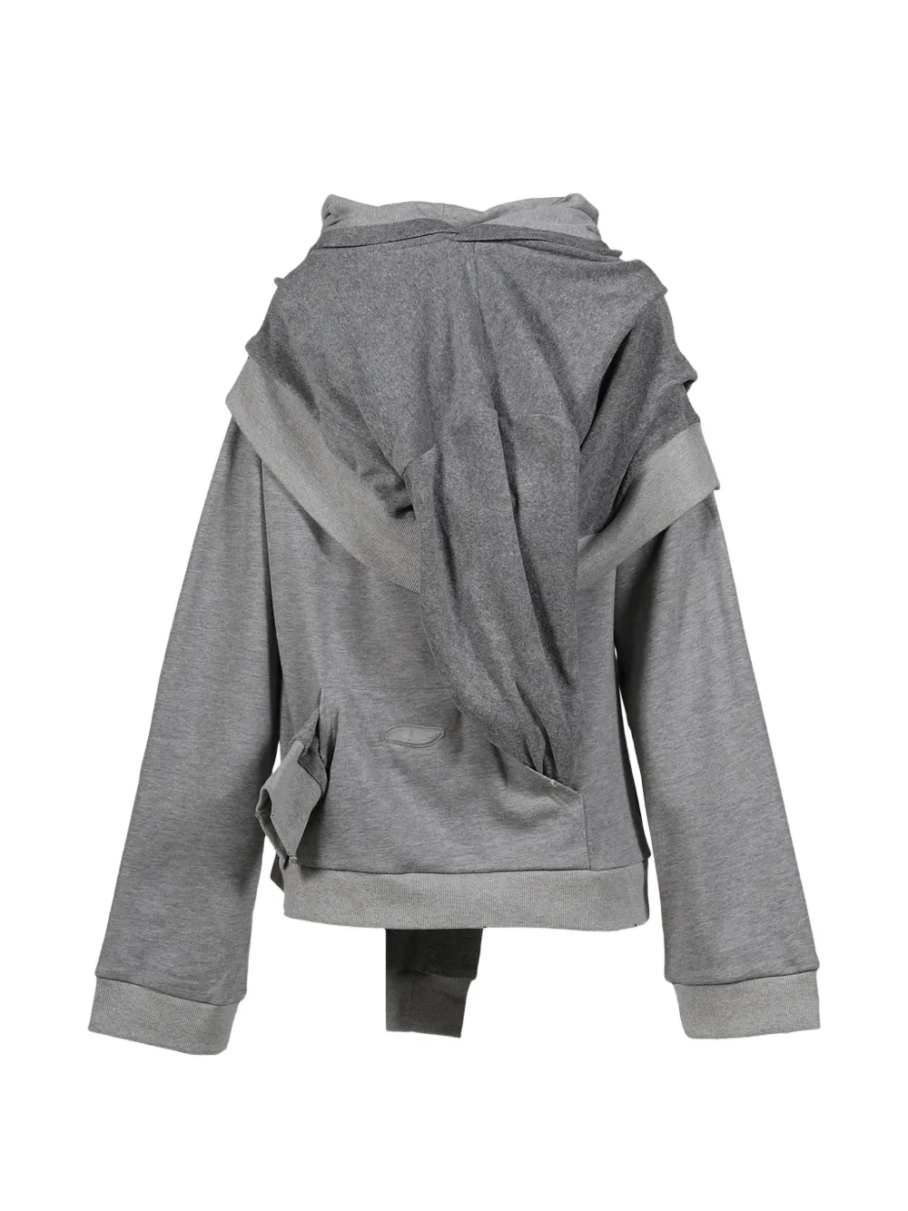 Natasha Zinko layered oversized hoodie - Grigio