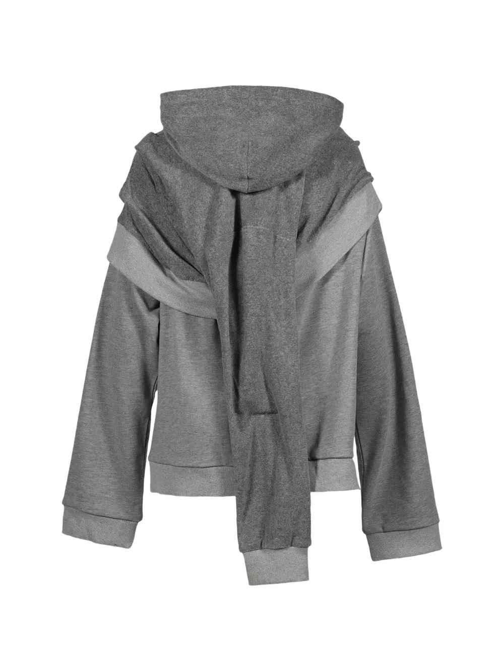 Natasha Zinko Gelaagde oversized hoodie Grijs