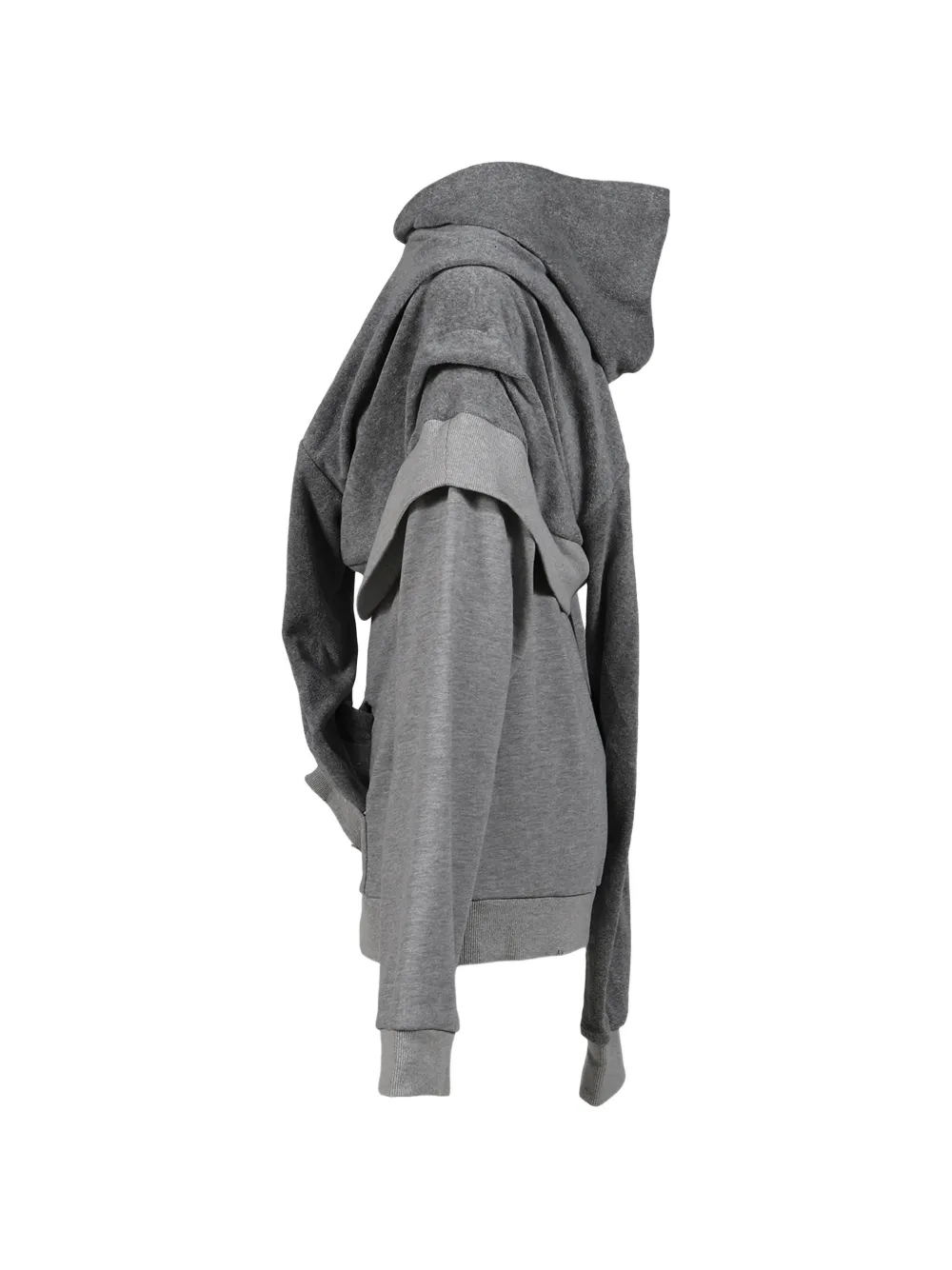 Natasha Zinko Gelaagde oversized hoodie Grijs