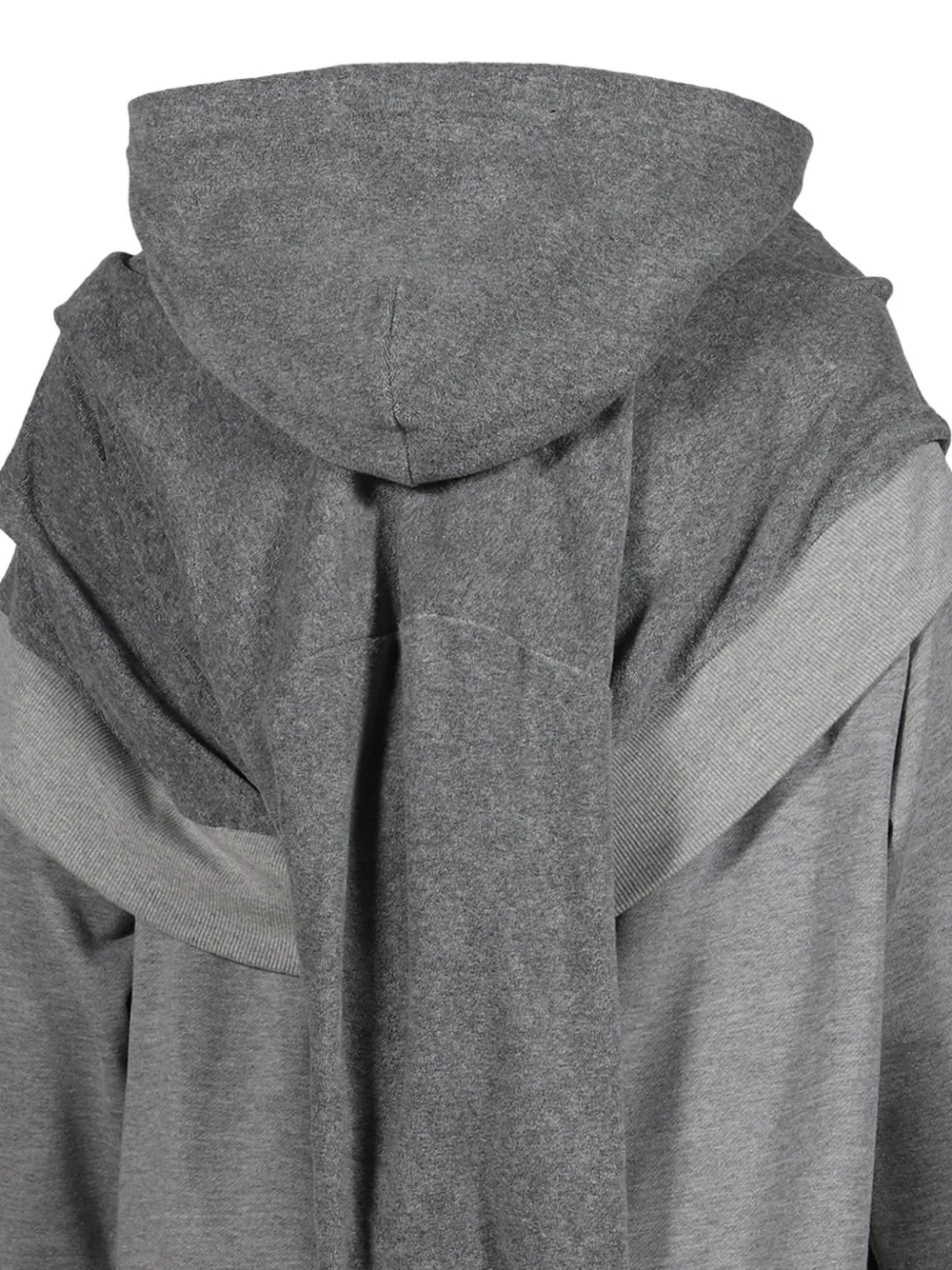 Natasha Zinko Gelaagde oversized hoodie Grijs