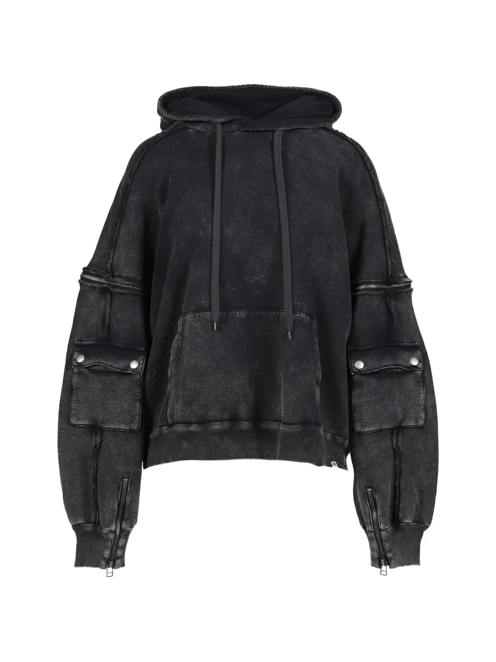 VIVAMUS zip-detail panelled hoodie · One Size