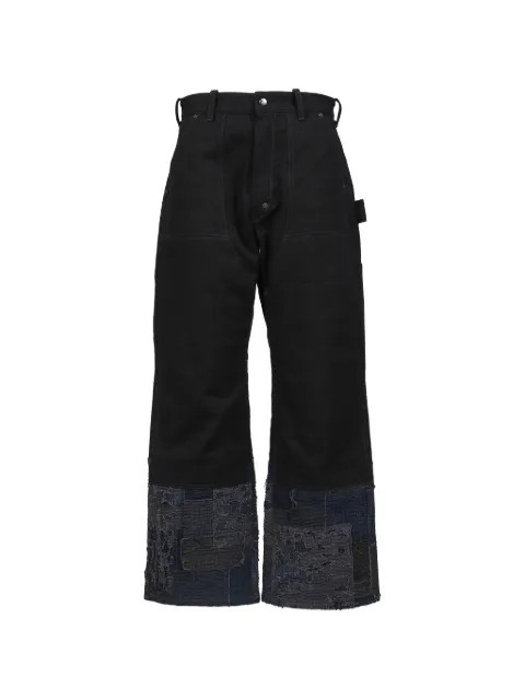 Dear BORO pantalones con diseño patchwork y trabillas
