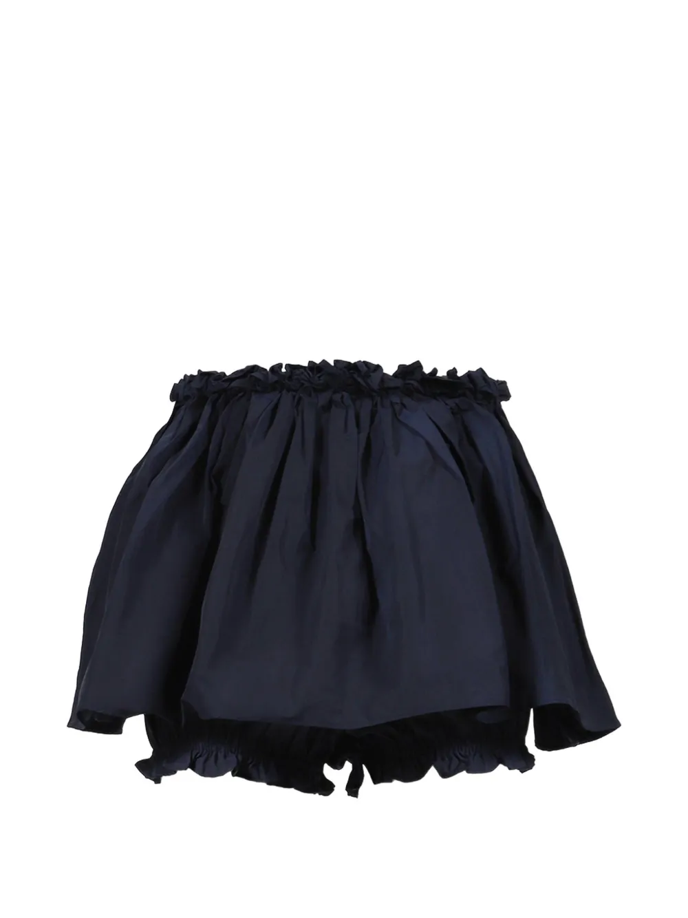 SHUSHU TONG Handgenaaide mini-rok met bloementaille Blauw