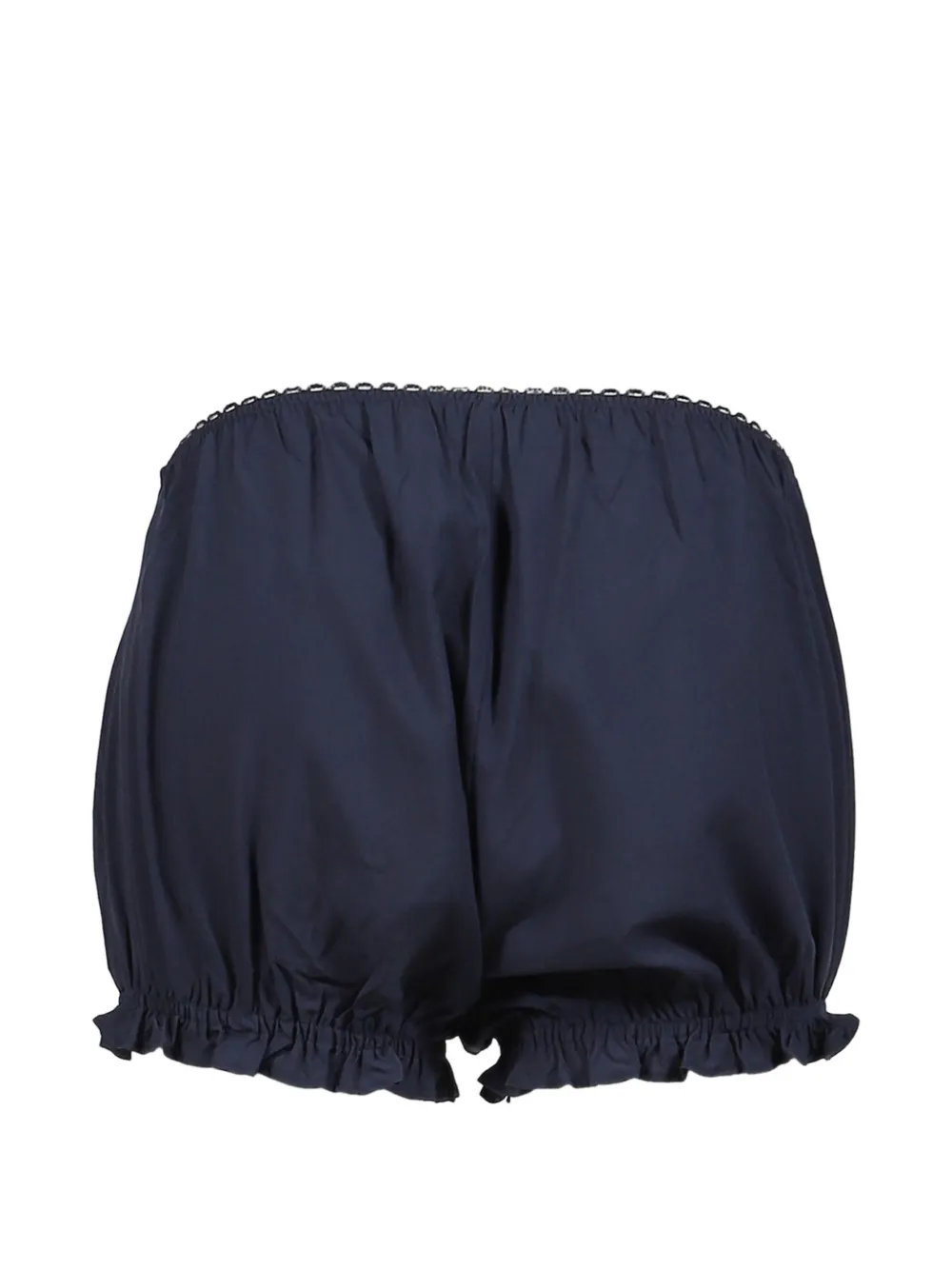 SHUSHU TONG Handgenaaide mini-rok met bloementaille Blauw