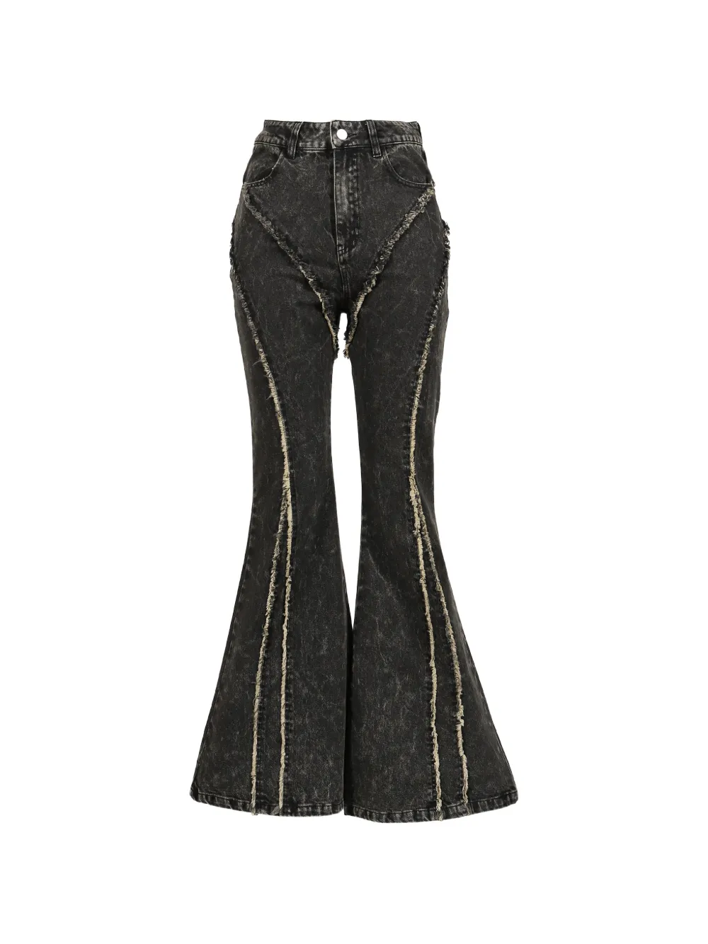 VIVAMUS frayed flared jeans - Nero