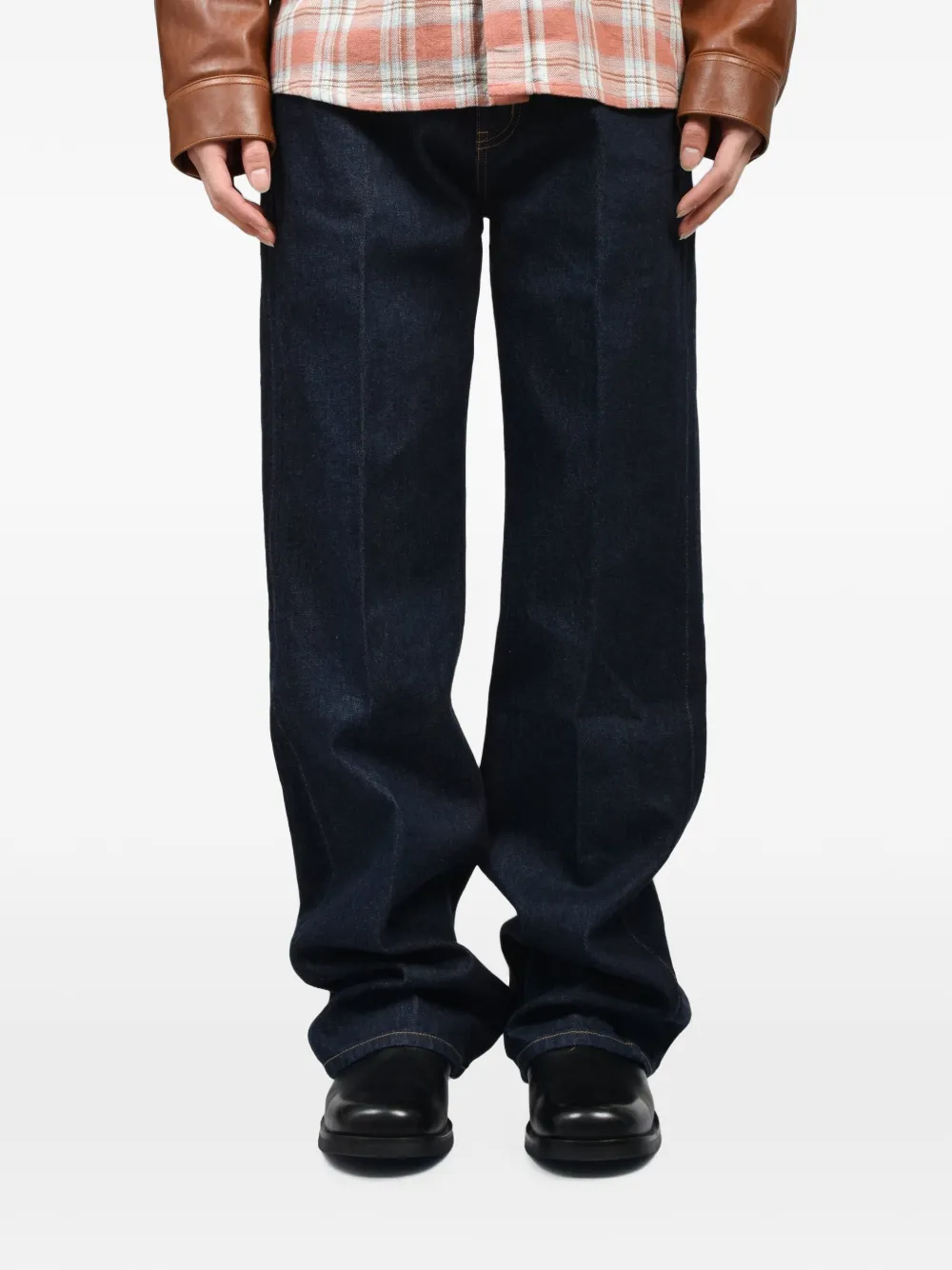 Austin Post Outland jeans met wijde neus Blauw