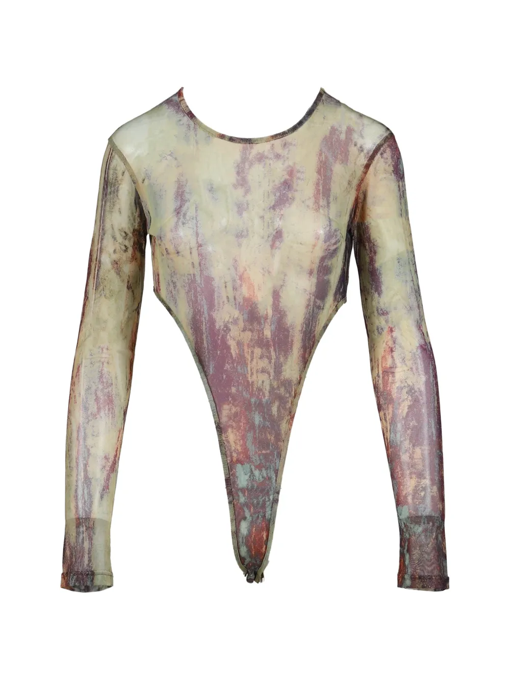 VIVAMUS Earth tie-dye mesh bodysuit