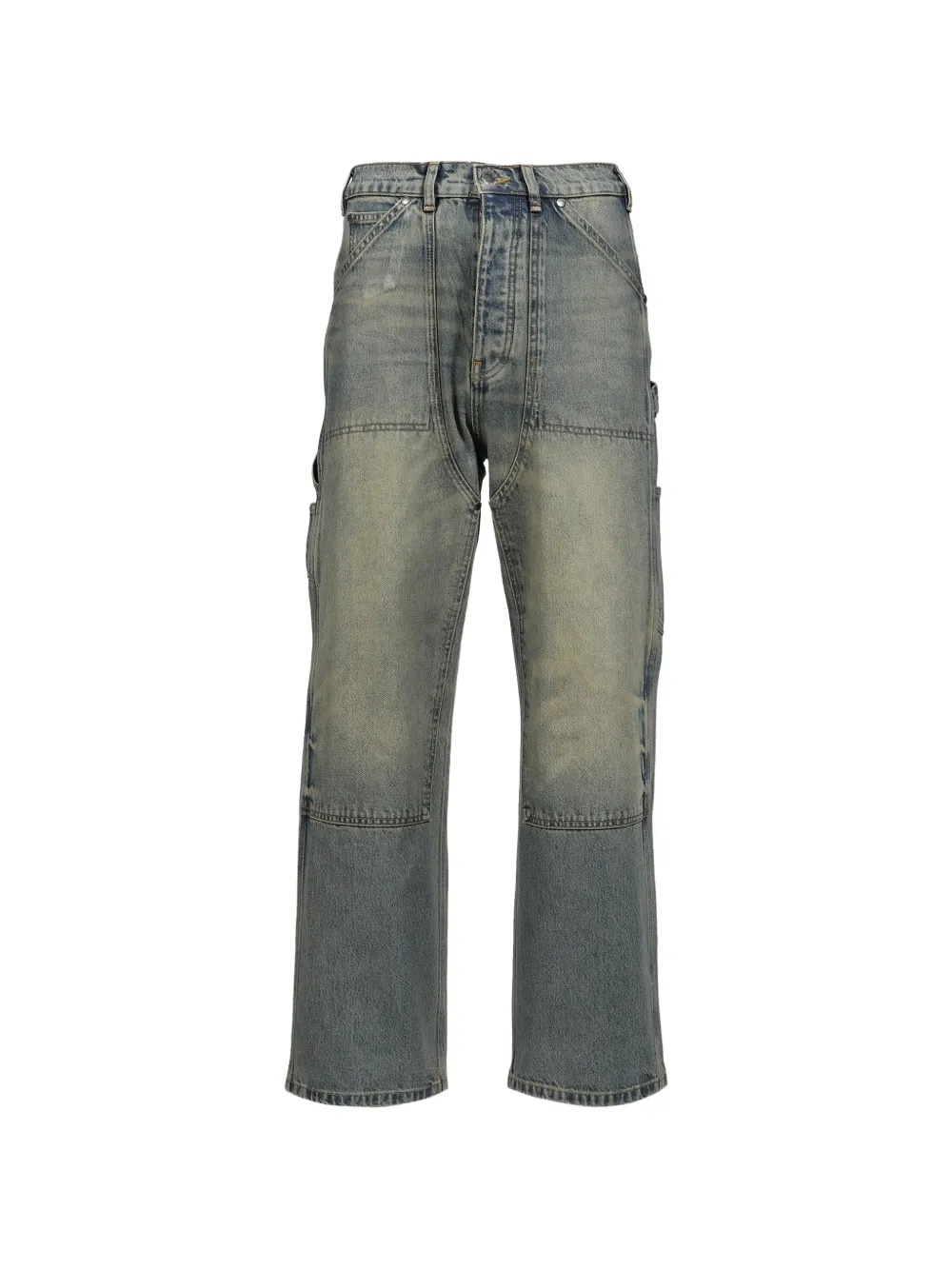 NO MAINTENANCE mud-wash double-knee jeans - Blu