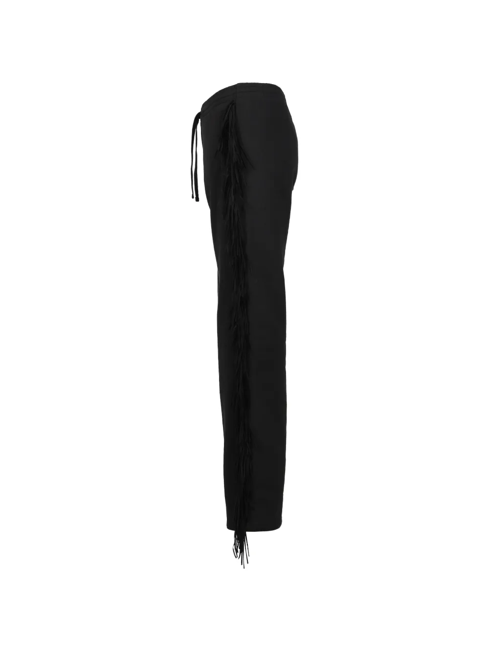 Austin Post Fringed Track Pants In Black