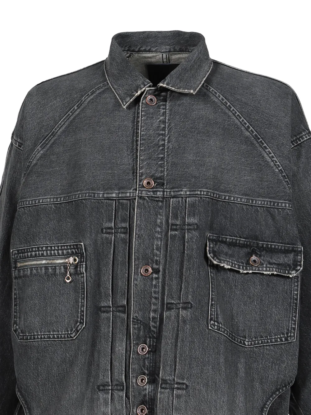 DAIRIKU Inception denim jack met wassing Grijs