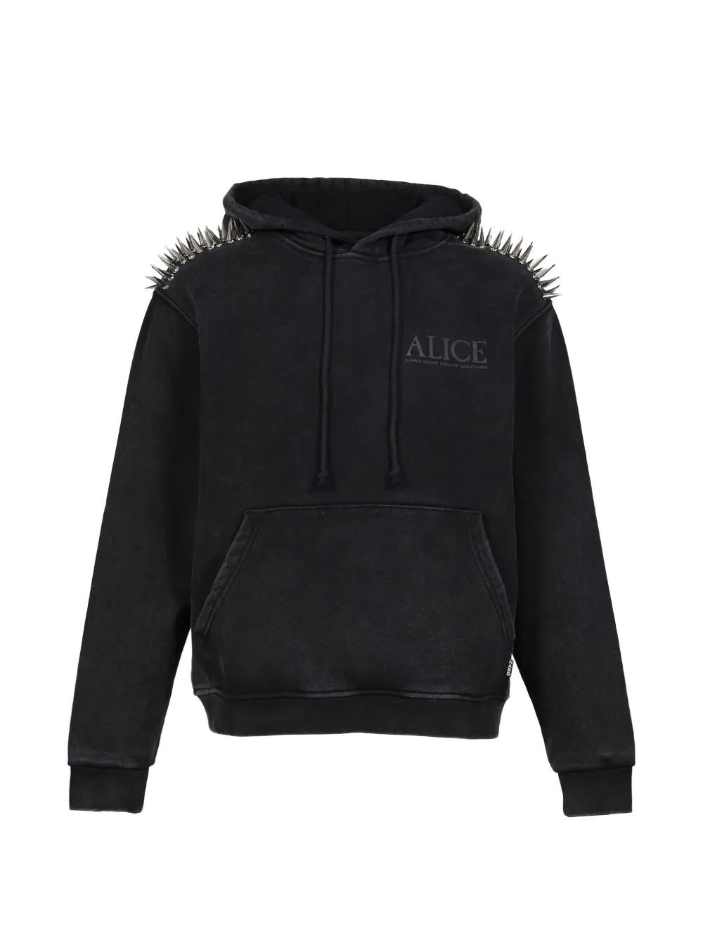 ALICE HOLLYWOOD Deegan stud-embellished hoodie - Nero