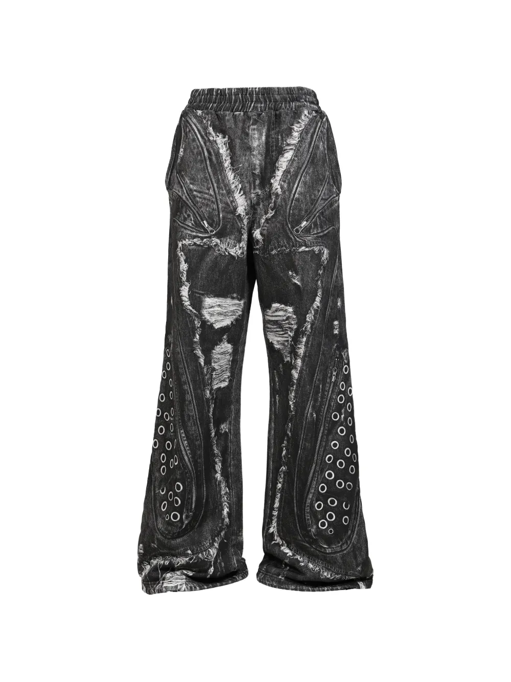 VIVAMUS Pantaloni sportivi con stampa denim - Nero