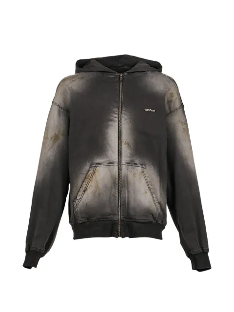 We11done sudadera con capucha y efecto lavado