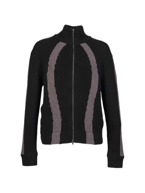 VIVAMUS ribbed-knit double-zip cardigan