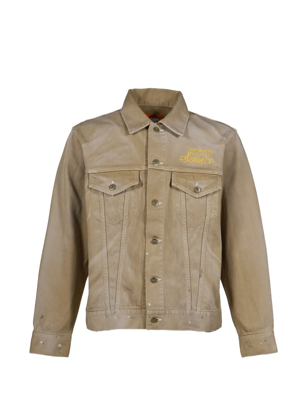 SWJP faded paint-splatter jacket - Nude